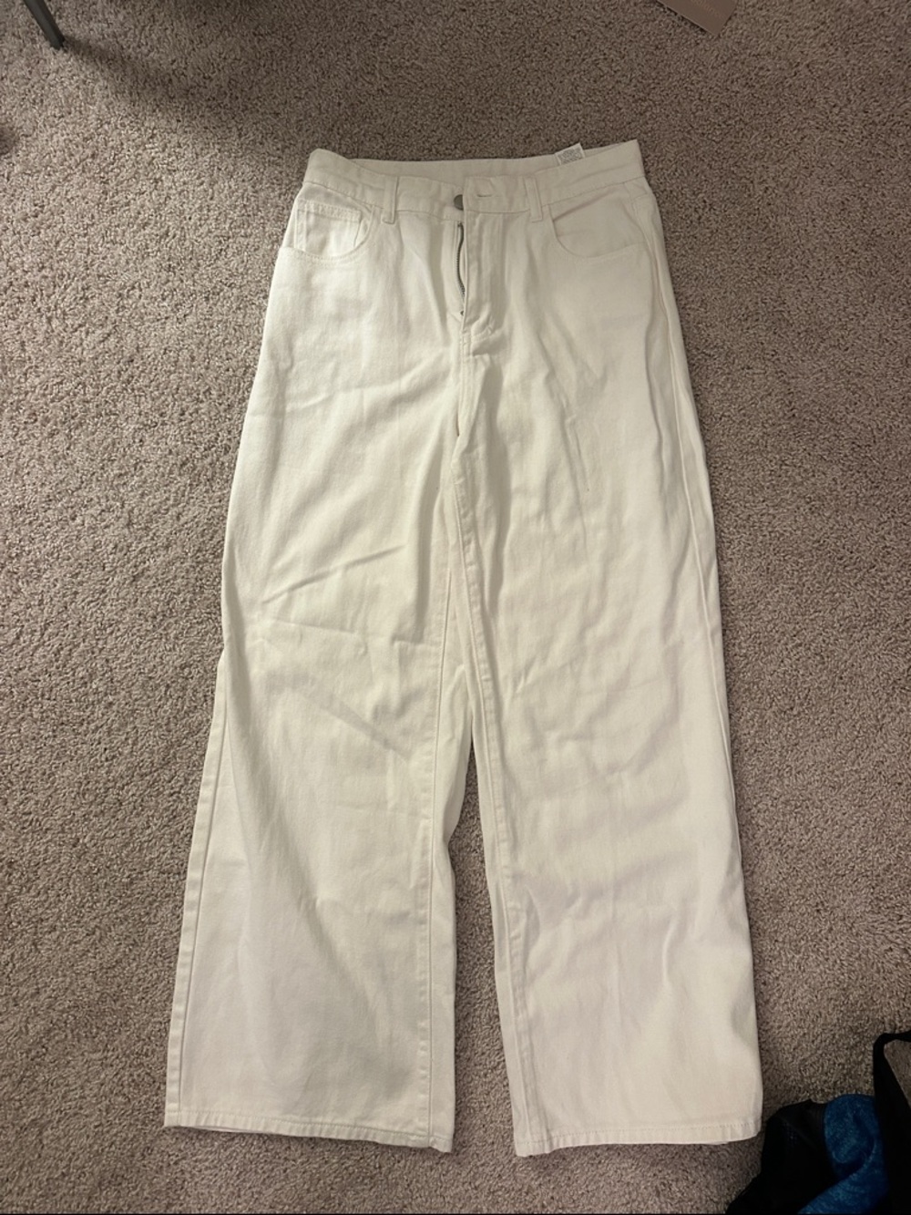 White Wide-Leg Jeans